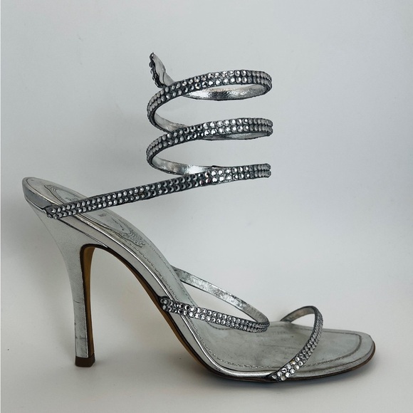 Rene Caovilla Silver crystal sandals Stiletto - Picture 8 of 16